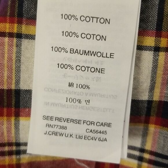 J. Crew Red and Blue Plaid Casual Button Down Shirt - Picture 8 of 10